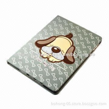 Universal Leather Case for iPad 5, PC Inner Printing, Colorful Picture on Face, 2 Sides Transfer Use